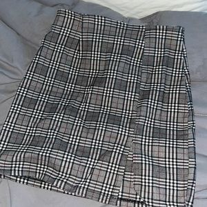 checkered skirt